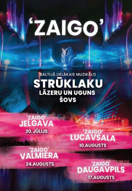 Grandiozais strūklaku uzvedums 'Zaigo'