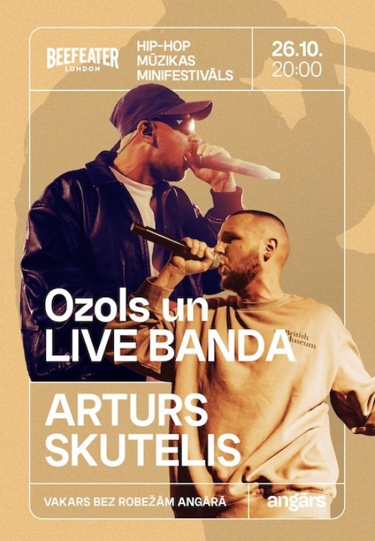 Hip hop mūzikas Minifestivāls: Arturs Skutelis / Ozols un Live Banda